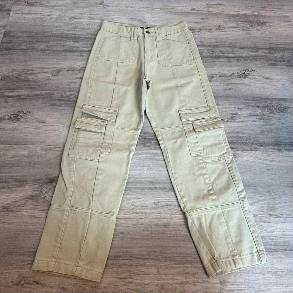 Lioness Beige High Rise Cargo Pants Utility Style Size Small